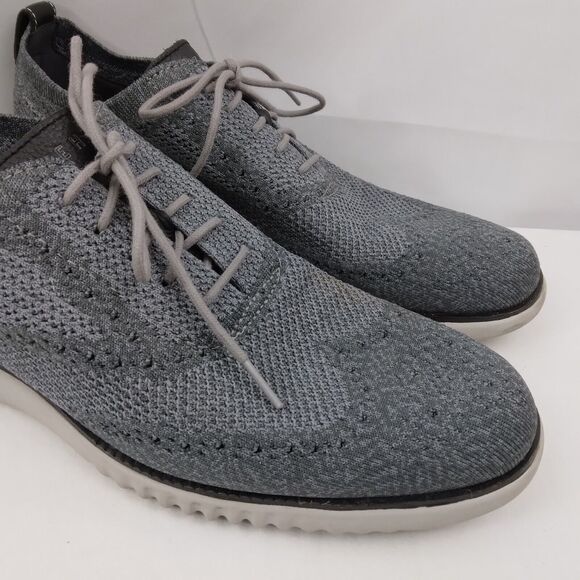 Cole Haan 2.ZeroGrand Stitchlite Gray Wingtip Oxfords Mens Size 11 M - Picture 3 of 12